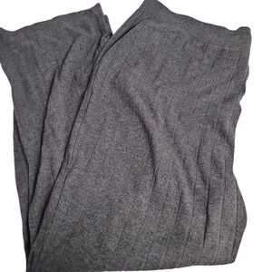 Tranquil True Gray Ribbed Flowy Lounge Pants Plus Size 2X High Rise‎